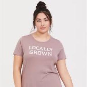Torrid Locally Grown Dusty Purple Crew Tee